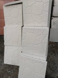 Flooring concrete mosaic