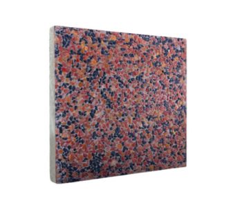 Types of washed concrete mosaics on the floor of the villa yard